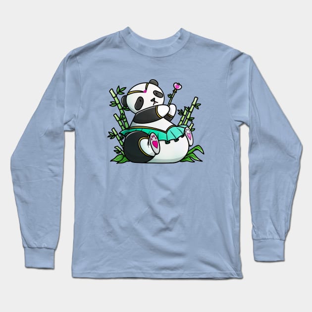 Magical Panda Long Sleeve T-Shirt by candice-allen-art